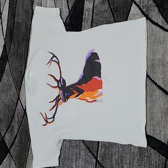 VINTAGE THE ALMIGHTY BUCK CREW-NECK FRONT POCKET TEE-SHIRT - Picture 1 of 16